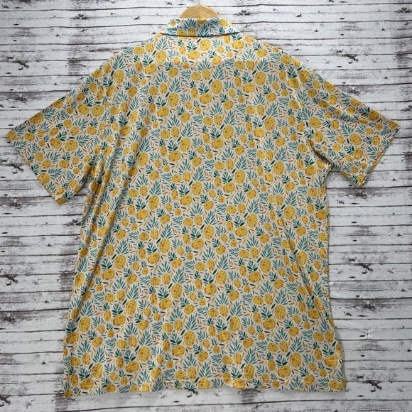 Pins And Aces Golf Co Polo Shirt Mens 2XL Tropical Print Performance Stretch NEW - Picture 3 of 9